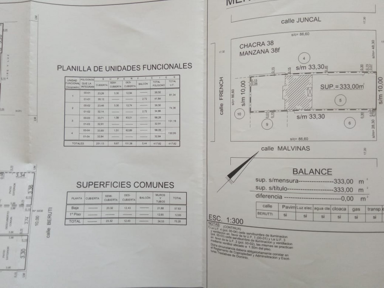 LOTE con LOSA-SUBDIVIDIDO-FRENTE-ESPACIO P/AUTOS O CONSTRUIR-ZONA BERUTTI y T.BRONZINI