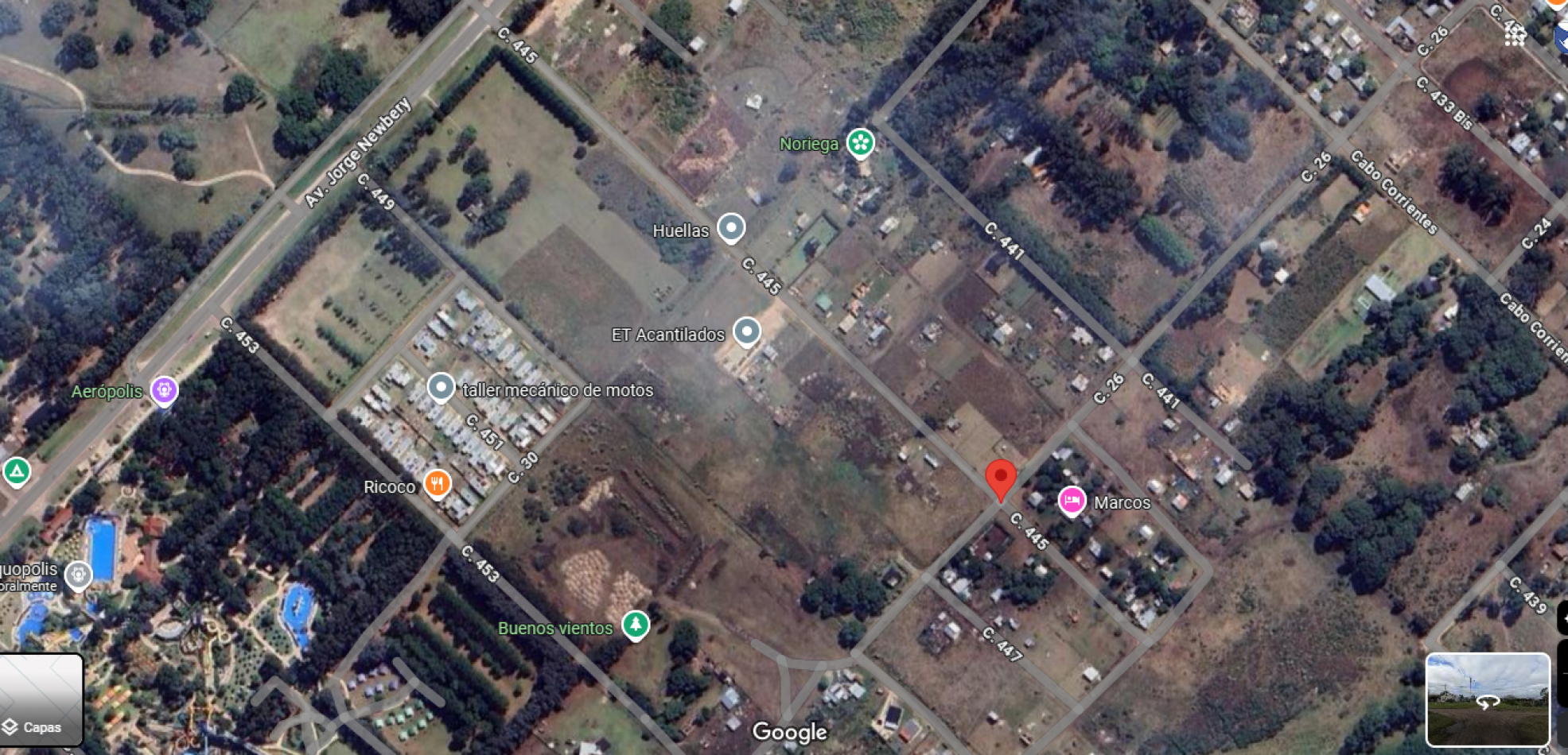 VENTA TERRENO de 600 METROS CUADRADOS A 400 METROS de la RUTA y CERCA de AQUOPOLIS