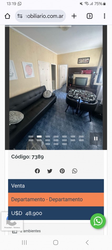 VENTA 2AMB CONTRAFRENTE CENTRO