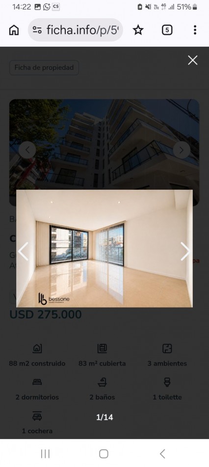 VENTA 3AMB EXCELENTE CALIDAD GUEMES A ESTRENAR COCHERA 